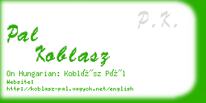 pal koblasz business card